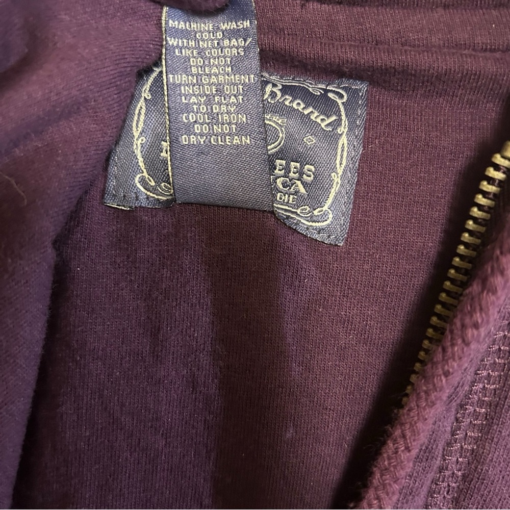 Y2K Lucky brand L zip up hoodie floral embroidered sweatshirt boho hippie 00s - Picture 5 of 16